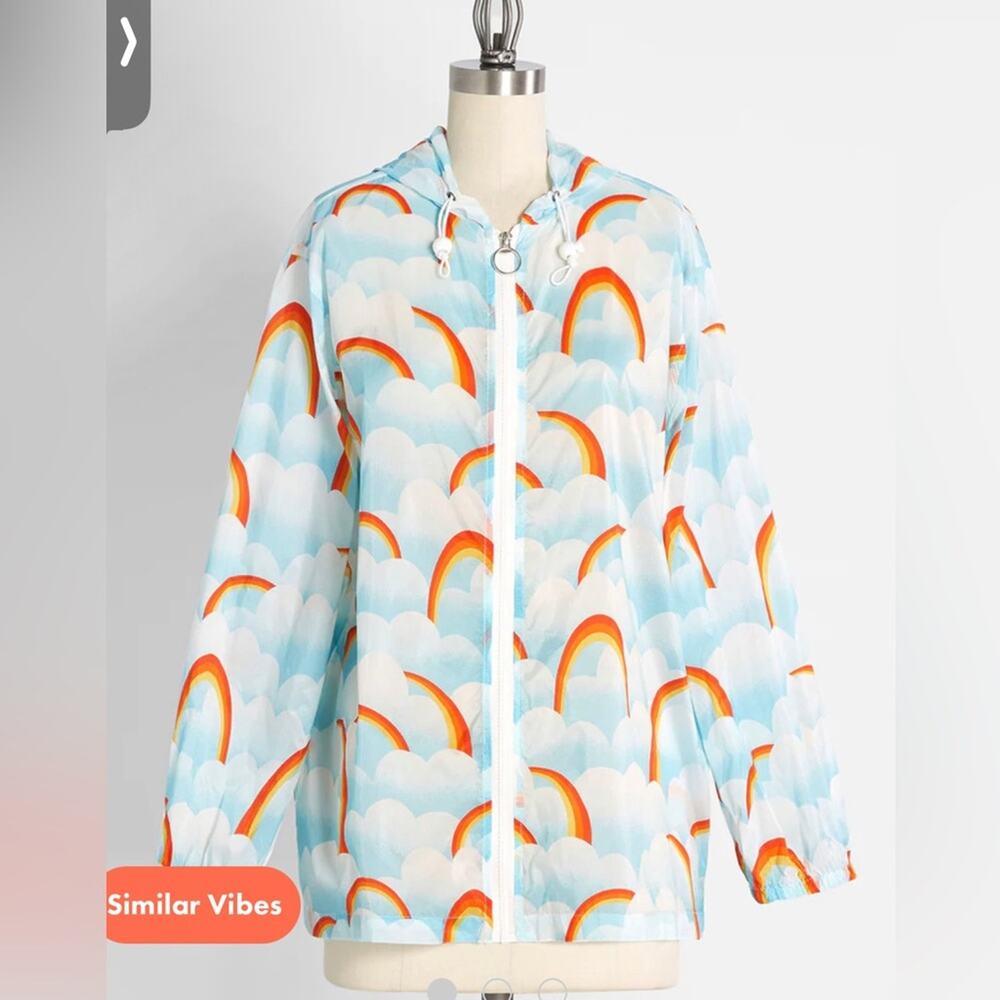 MODCLOTH Mind At Breeze Windbreaker size S - Picture 2 of 6